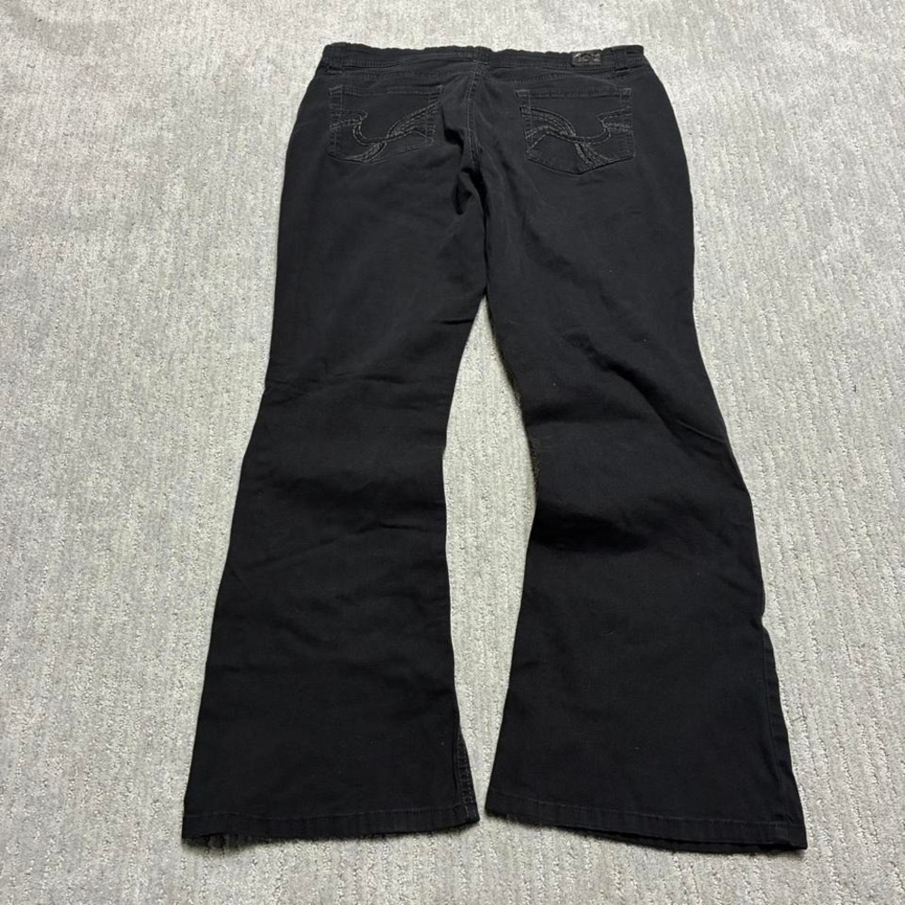 Lei y2k 2000s Black denim low rise relaxed flared bootcut grunge jeans
